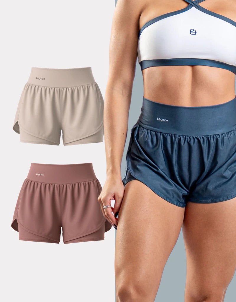 Kit 2 Shorts Corrida Duplo