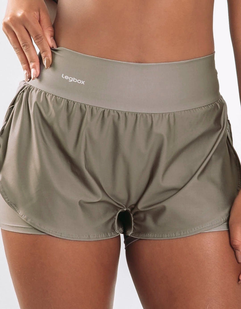 Kit 2 Shorts Corrida Duplo